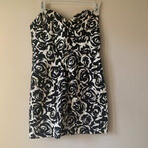 Black and white mini dress! Sweetheart Strapless